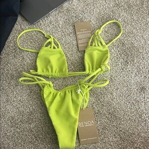Benoa Lime Green Bikini Set